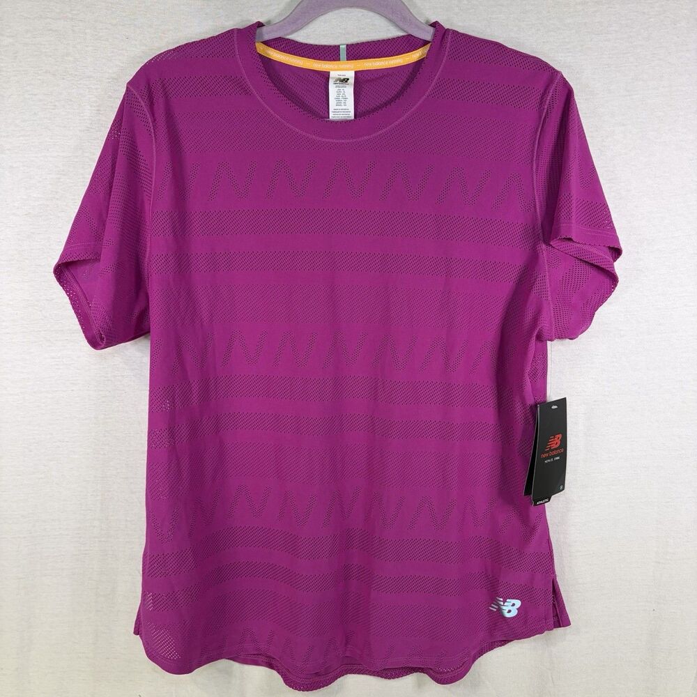 New Balance Icex Running Women’s XL Purple T-shirt Lightweight Wicking NWT